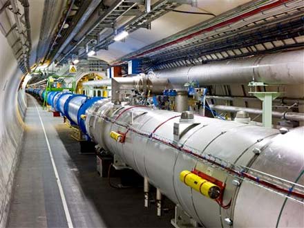 Magnets in the LHC tunnel